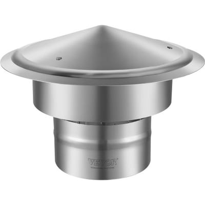 VEVOR Schoorsteenkap RVS 304 Schoorsteenkap 300x300x220mm Schoorsteenkap Regenkap Schoorsteenkap Φ150 mm Plaatdiameter Schoorsteenkap Compatibel met verschillende soorten schoorstenen