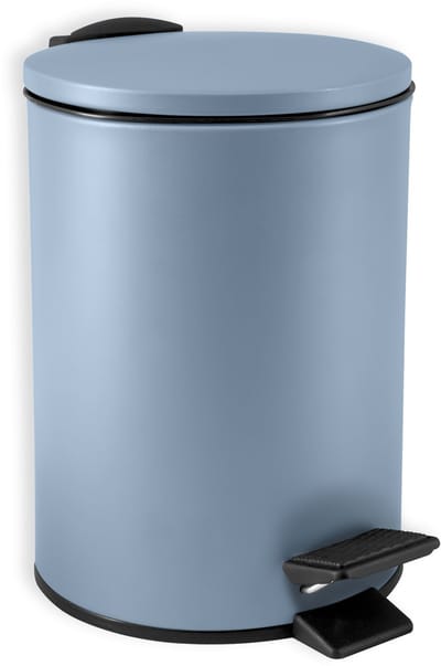 spirella Pedaalbak 3L - ADELAR - Adelar Pedaalbak 3L - Softclose Prullenbak met Uitneembare Binnenemmer - Mat Staal - 16,8 x H 25 cm - Mat Blauw