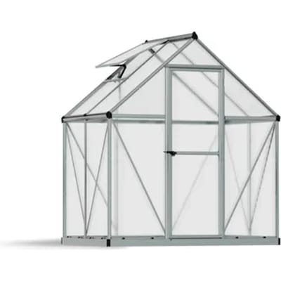 Canopia Tuinkas Mythos 6x4 - Polycarbonaat - Zilver - 185x126x208 Cm