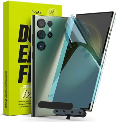 Ringke Dual Easy Film - Geschikt voor Samsung Galaxy S23 Ultra - Screen Protector - Case Friendly - 2-Pack
