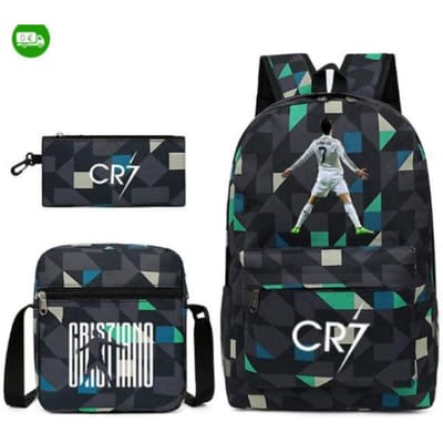 3-delige Schoolrugzakset voor Studenten Grote Capaciteit Oxford Stof Schooltas met Schouderband en Etui 3 piece set