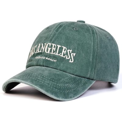 Casquettes de Baseball Unisexes Broderie Los Angeless Lavées Réglables Chapeaux Décontractés Chapeau Solaire d'Extérieur Printemps et Automne gray