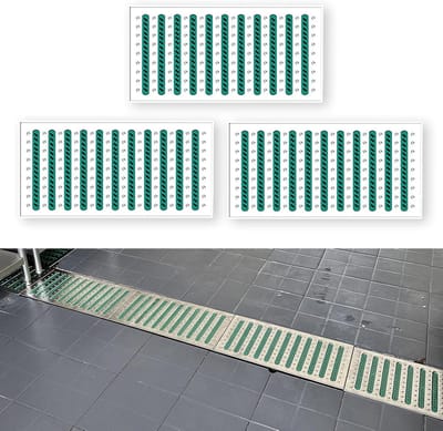 Afvoerroosters - Drainagedeksels - Waterafvoer Tuin - Roestvrij Staal 304 - 3 stuks 30x58cm - Metaal