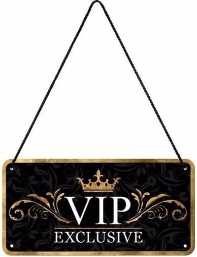 Nostalgic Art wandbord/muurplaatje - metaal - VIP exclusive - 20 x 10 cm - Mancave