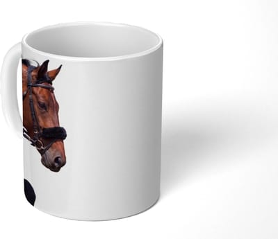 Mok - Koffiemok - Paard - Springen - Modern - Mokken - 350 ML - Beker - Koffiemokken - Theemok