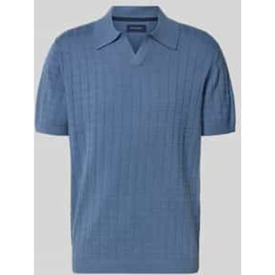 regular fit poloshirt met structuurpatroon
