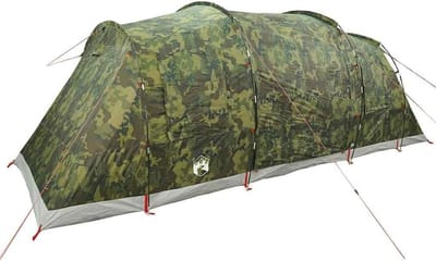 Familie Tent - Tunnel Tent - Kamperen Buiten - Volledig Waterdicht - 6 Persoons - Camouflage