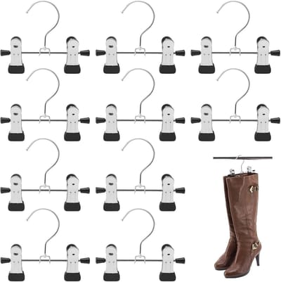 Dailygoods - 10 stuks multifunctionele wasknijpers van metaal - Antislip en roestvrijstalen haak