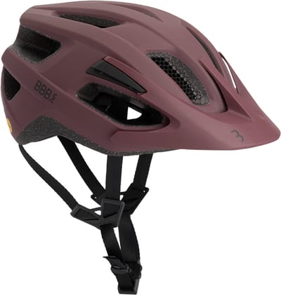 BBB Cycling Dune Mips 3.0 Fietshelm Volwassenen - MTB & Racefiets - Fidlock Sluiting - Inclusief Achterlicht Houder - Mat Donker Rood - Maat S (52-55cm) - BHE-23