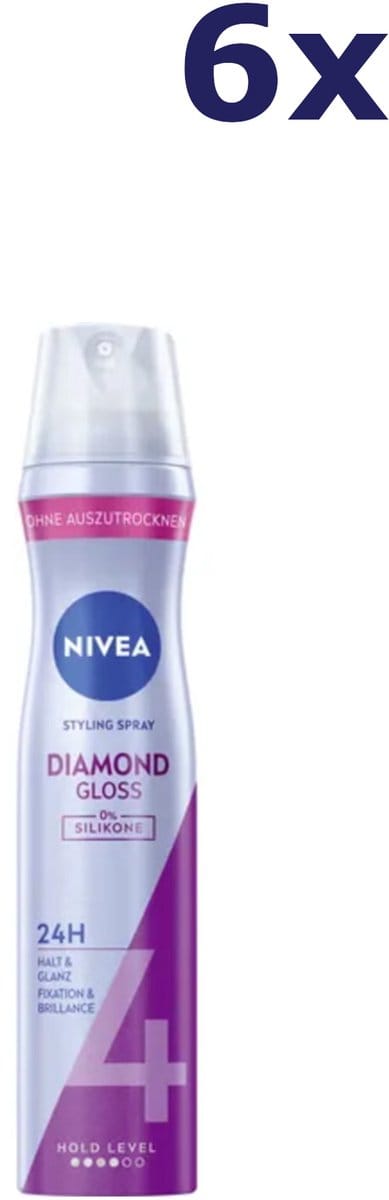 6x NIVEA Diamond Gloss Care Styling Spray 250 ml