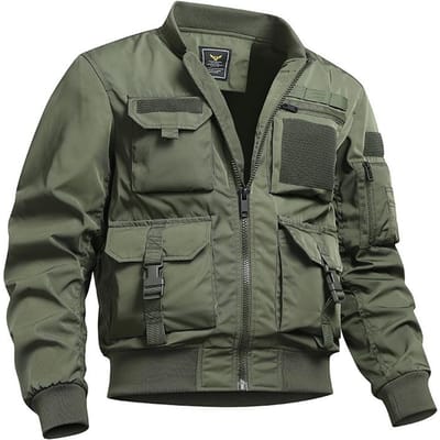 Bomberjack Heren Baseballuniform Multi-zak Werkjas Functionele Jas Drievoudig Bewezen Aanvalstop L gray