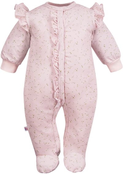 Eevi - Boxpakje/Slaappakje/Pyjama/Onesie - Witte Bloemetjes - Maat 56 - 0 t/m 2 maanden