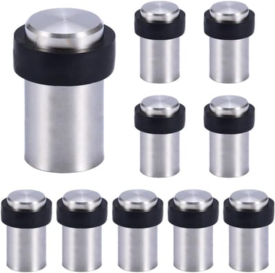 Cilindervormige Deurstopper - 10 delige set - Roestvrij staal - 6cm