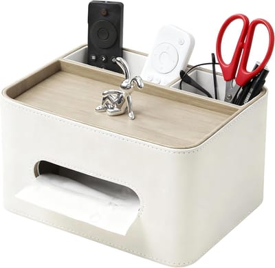 Cosmetische Handdoekdoos met 2 Compartimenten, Organizer voor Kantoor, Badkamer en Make-up Accessoires