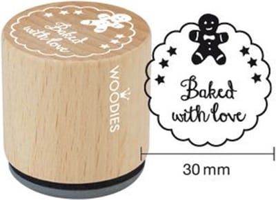 Houten Handstempel Woodies | Baked With Love 1 - Stempels - Stempels volwassenen - Snelle Levering