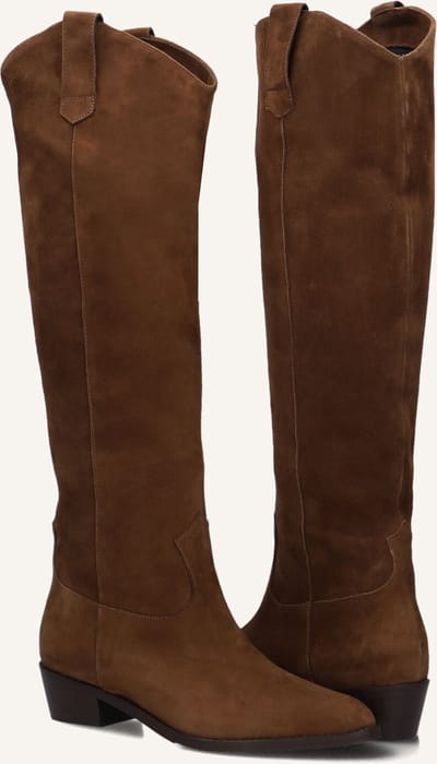 Notre-V 39495 Laarzen - Suède - Dames - Cognac - Maat 37