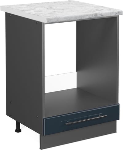 Vicco Fame-Line Keukenkasten – 60 cm, WB Marmer Donkerblauw hoogglans