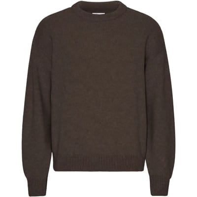 Trui met oversized ronde hals Colorful Standard Coffee Brown