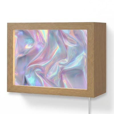 Wandlamp 20x15 cm - Oplaadbaar - Golvend - Pasteltinten - Glanzend - Stof - Wandlampen binnen woonkamer - Slaapkamer lamp met kabel - Decoratieve nachtlamp - Vloerlamp snoer