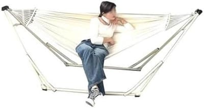 Hangmat met Standaard - Schommelbed Hangstoel - Ontspannen Buiten - Verstelbare Hoek - 150 kg draagvermogen - Kleur 3