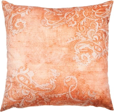 Classic Paisley Oranje Kussen | 50 X 50 | Sierkussen Voor Woonkamer Of Slaapkamer