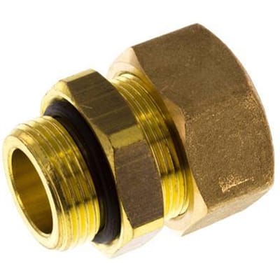 G 3/4'' Buitendraad x 22mm Messing Rechte Knelfitting met NBR Afdichting 54 Bar DIN EN 1254-2