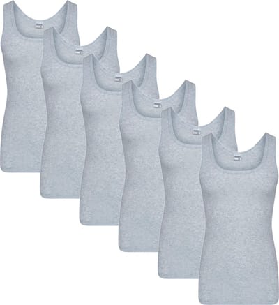 Beeren heren hemd - 6-pack - maat XXL - grijs mêlee