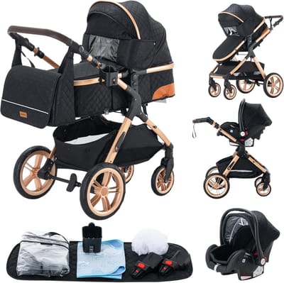 3-in-1 Kinderwagen Hoge LandSchap Inclusief Accessoires