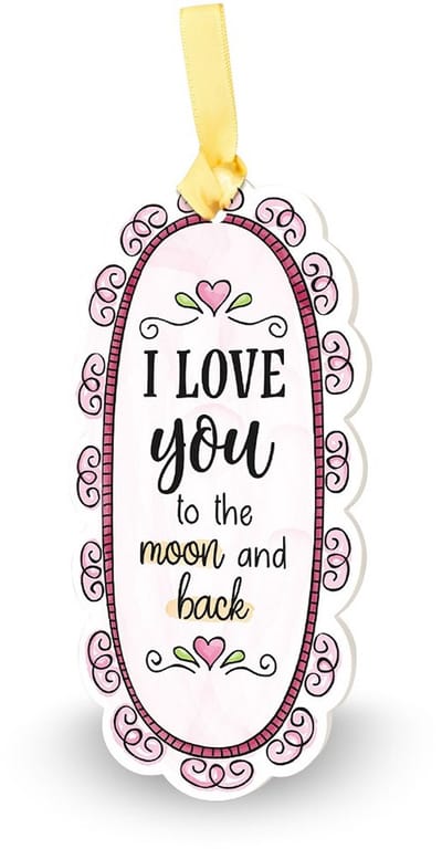 Tegeltje I love You to the moon and back-liefde-valentijn- moederdag