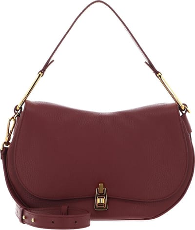 COCCINELLE Leren Schoudertas Coccinelle Magie Soft Handbag Grained Leather Brandy Bruine
