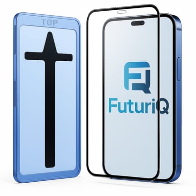 FuturiQ Full Cover Glas Geschikt voor iPhone 17 Pro – Volledig Dekking – Krasbestendig 9H – Ultra Clear Tempered Glass – Bubbelvrij Aanbrengen – Inclusief Installatietool