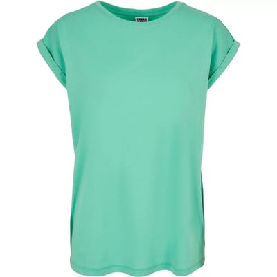 Urban Classics - Extended Shoulder Dames Tshirt - XS - Turquoise