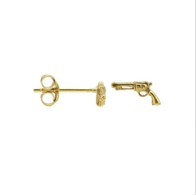 Karma Symbols oorbel pistool goud M1685