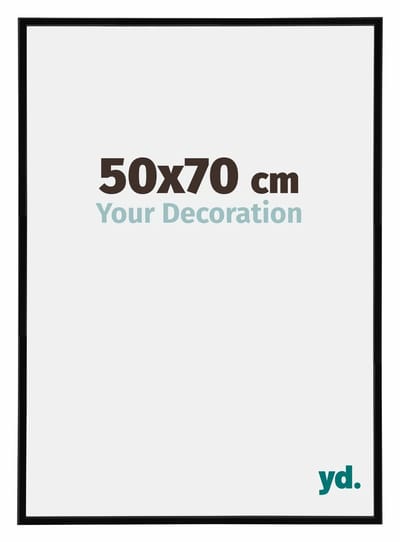 Your Decoration - Puzzellijst 50x70 cm - Zwart Hoogglans - Puzzellijst 500-1000 stukjes - Kunststof Fotolijst - Annecy
