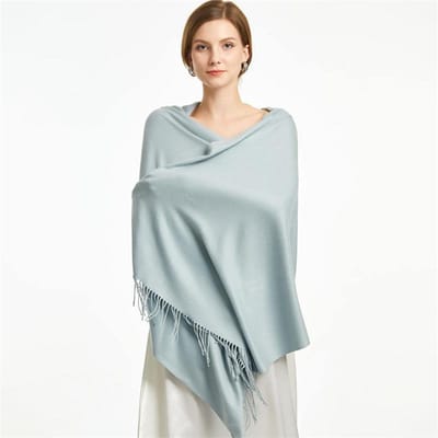 Winter Sjaal Voor Vrouwen Lang Warm Kasjmier Sjaals Hidjab Effen Dameswikkel Vrouwelijke Pashmina Bandana Hoofdsjaals Echarpe white