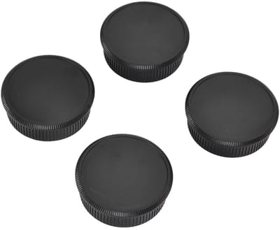 Dailygoods - Camera Body Cap Set - 4 Paar Achterlensdop - M42 Camera's - Bescherming - Lensdop - Veilig opbergen - Zwart