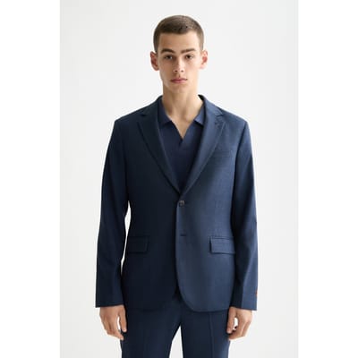 Scotch & Soda Yarn-dyed Notch Lapel Regular Fit Blazer Peacoat Check Taglia: L | Blazers Outlet | Uomo