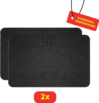 Hydro Wonder Antislip Badmat - Zwart - Anti Schimmel & Huidsvriendelijk - 2 stuks Voordeelverpakking