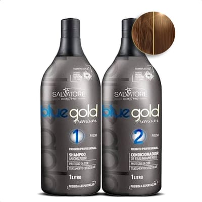 Salvatore - Blue Gold Premium Haar Conditioner – Professionele Krullend Haar Verzorging – Krullend Haar Producten – 1L