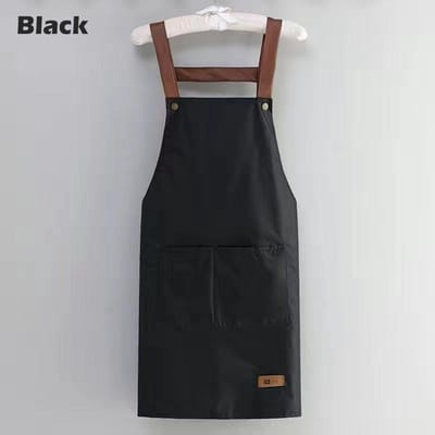 1 stuks vrouw mannen keuken schorten werk schort voor grill restaurant bar schoonheid nagels winkel cafés studio's uniform zwart