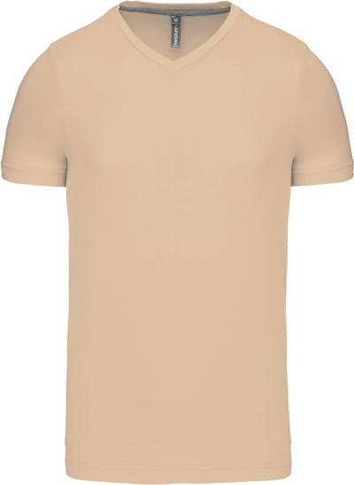 Kariban T-shirt V-hals korte mouwen K357 - Light Sand - 3XL