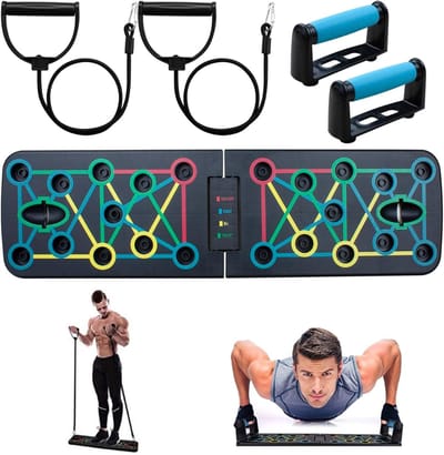 Quvo® Push-upbord - Parallettes - Push-upbord - Zwart - 64cm x 18cm x 2cm