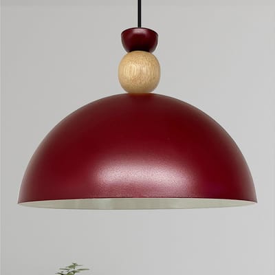 Bamyum Yimpi keukenlamp hangend vintage Ø30 cm, lampenkap hanglamp eettafel keuken, hanglamp woonkamer, bordeauxrood