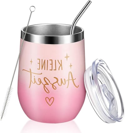 Stijlvolle RVS Thermosbeker 355ml met Dubbelwandige Isolatie voor Koffie, Perfect Cadeau voor Vriendin, Zus of Moeder met Deksel