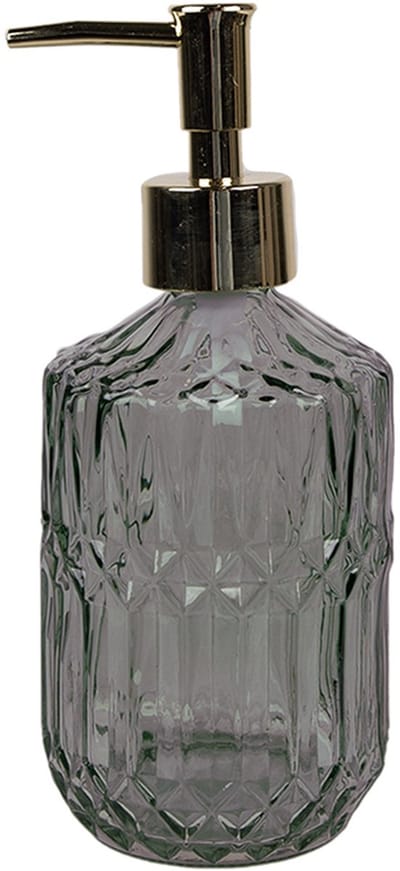 Clayre & Eef Zeepdispenser 400 ml Zwart Glas