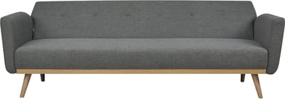 Slaapbank Frank Grijs - Stof - Breedte 212 cm - Zithoogte 40 cm - Zitdiepte 58 cm - Zitbreedte 190 cm