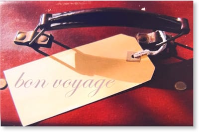 Bon Voyage - Goede Reis Wenskaart - 12 x 17 cm - gevouwen kaart Inclusief envelop