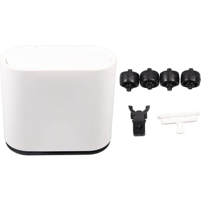Plastic Prullenbak met Drukdeksel Grote Witte Afvalcontainer Bak voor Badkamer Slaapkamer Keuken white