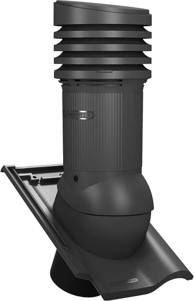 Dakdoorvoer EVO - Ventilatiedoorvoer Dak - Dakventilatie Monier - Ingebouwde Waterpas - DN150 - Antraciet