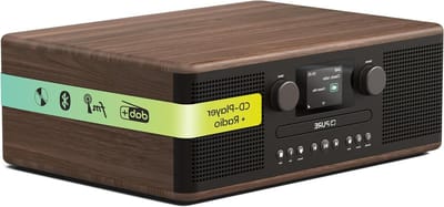 Pure Klassiek C-D6 muzieksysteem (cd-speler, DAB+/FM, Bluetooth, AUX, USB, alarm slaaptimer) koffie zwart/walnoot